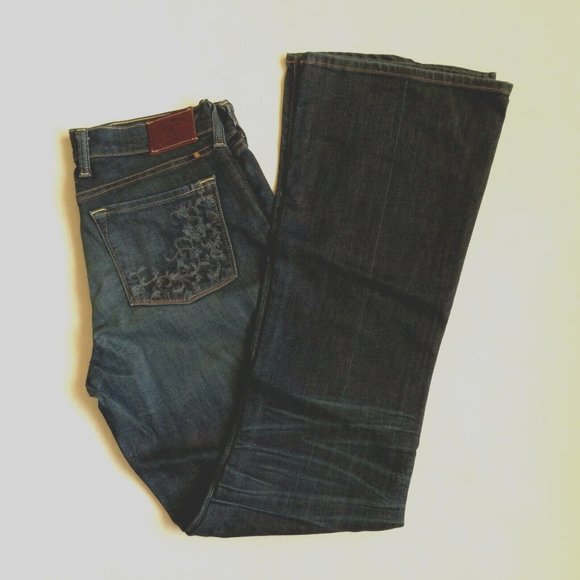Lucky Brand Women Jeans Sofia Boot Size 6/28 Dark Embroidered Pockets Made USA - Picture 4 of 6
